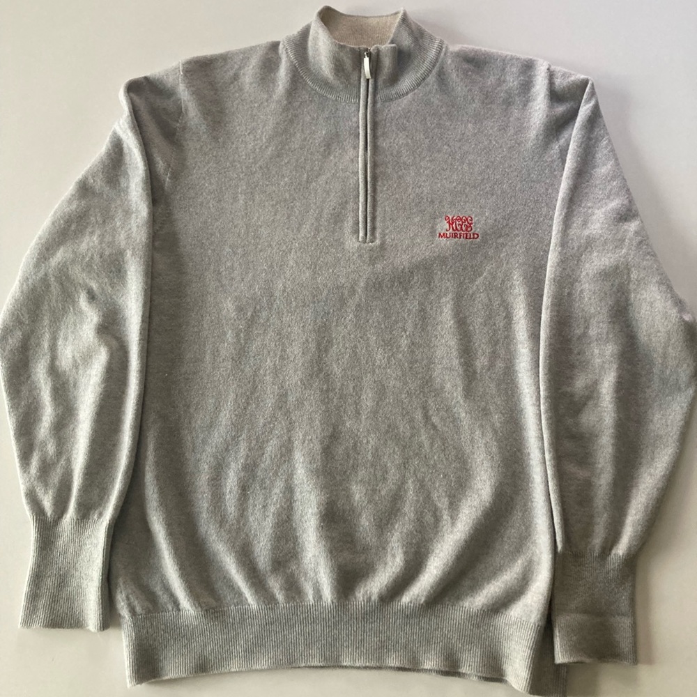 Hawico of Scotland Plenderleith 1/4 zip Muirfield country club insignia